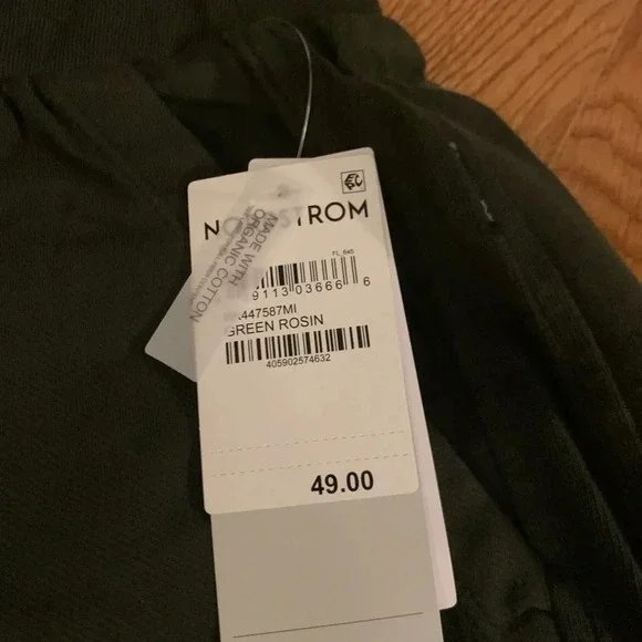 Nordstrom Zella Army Green Cotton Shorts Size Small - Picture 2 of 7